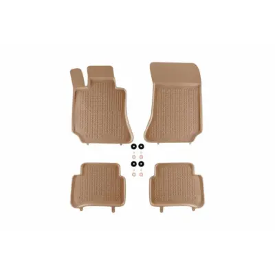 Tappetini Gomma Beige Anteriori e Posteriori 4 Pezzi per Mercedes Classe E W212
