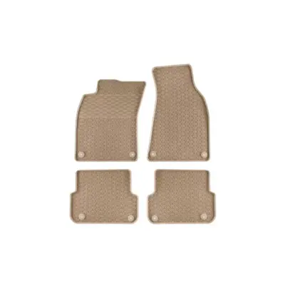 Tappetini Gomma Beige Anteriori e Posteriori Set 4 Pezzi per Audi A6 C6