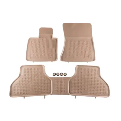 Tappetini Gomma Beige Set 3 Pezzi per BMW X5 E70 2007-2013