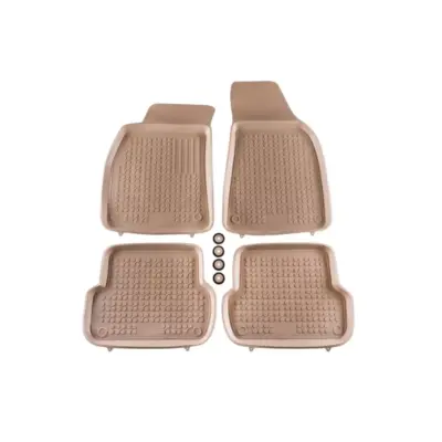 Tappetini Gomma Beige Set 4 Pezzi per Audi A4 B6 B7 2000-2008