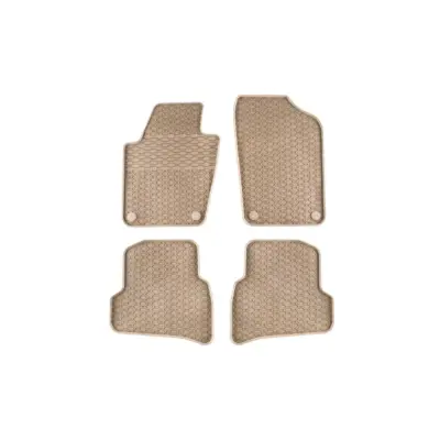 Tappetini Gomma Beige Set 4 Pezzi per Volkswagen Polo 2009-2017