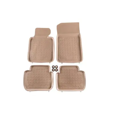 Tappetini Gomma Beige Specifici 4 Pezzi per BMW Serie 3 E46 1998-2007