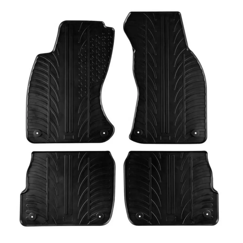 Tappetini Gomma Neri 4 Pezzi per Audi A6 C5 1997-2004