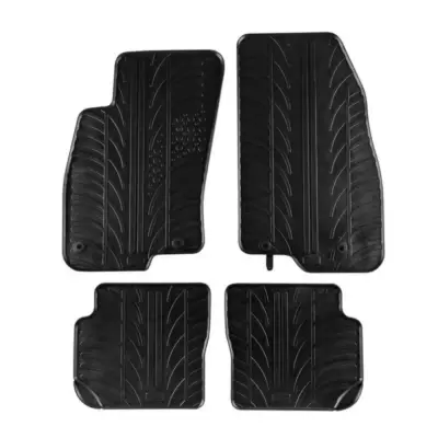 Tappetini Gomma Neri 4 Pezzi per Fiat Punto Evo 2010-2014