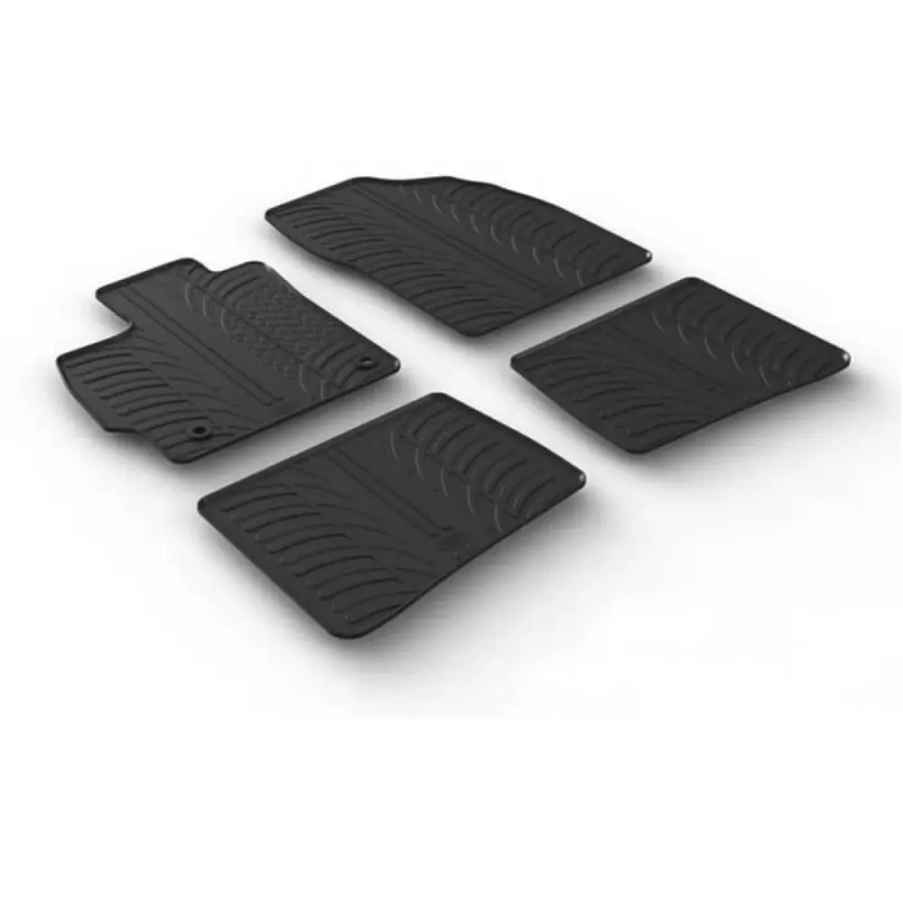 Tappetini Gomma Neri 4 Pezzi per Toyota Prius 2012-2016