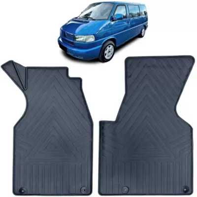 Tappetini Gomma Neri Anteriori e Posteriori per VW T4 Bus Transporter Caravelle