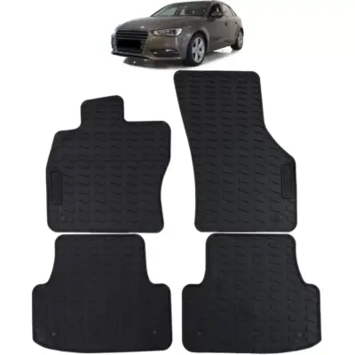 Tappetini Gomma Neri Set Completo per Audi A3 8V 2012-2019