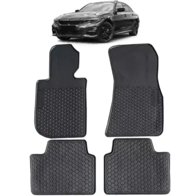 Tappetini Gomma Neri Set Completo per BMW Serie 3 G20 G21 dal 2018