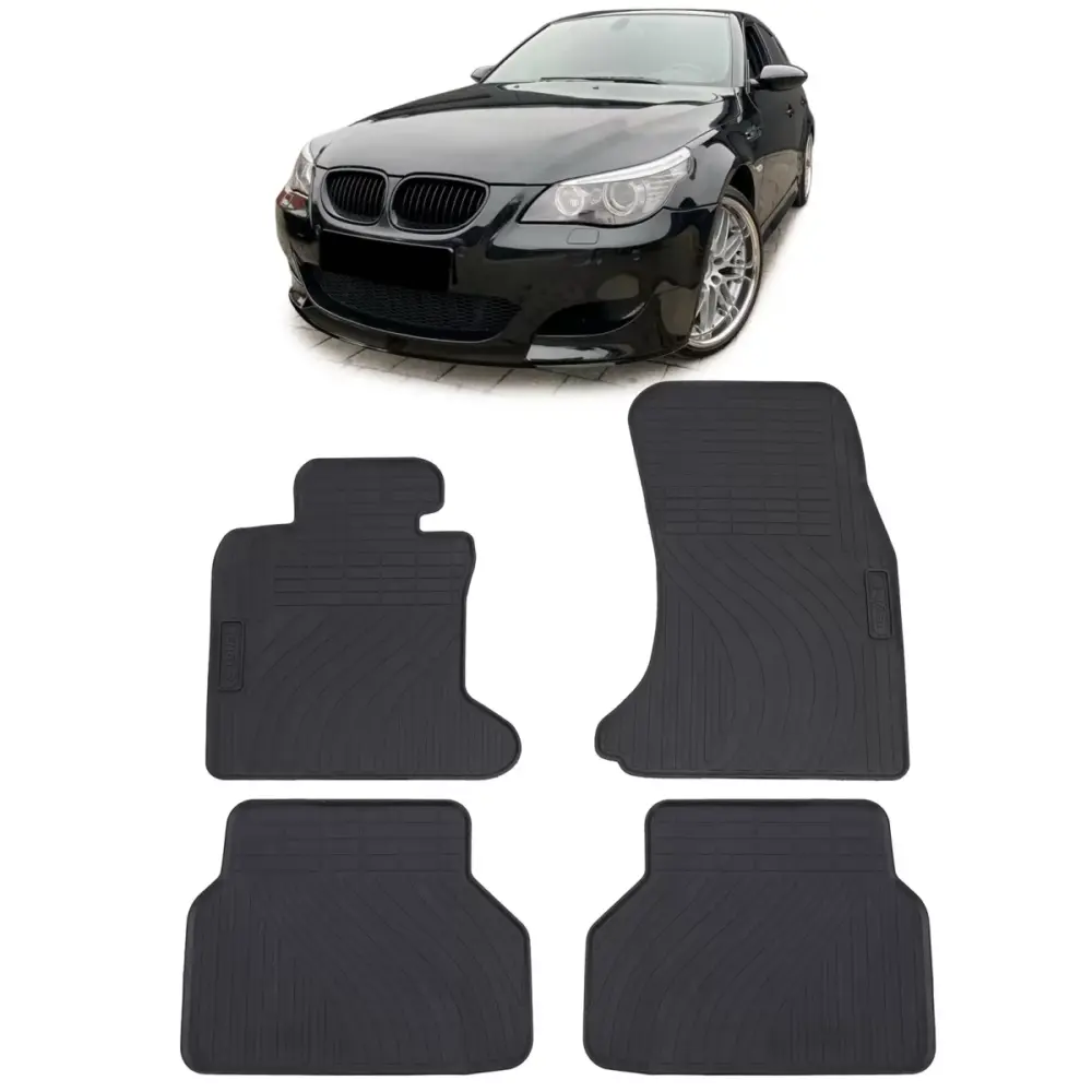 Tappetini Gomma Neri Set Completo per BMW Serie 5 E60 E61 03-10