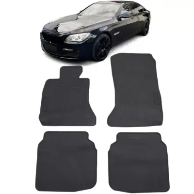 Tappetini Gomma Neri Set Completo per BMW Serie 7 F01 2008-2015