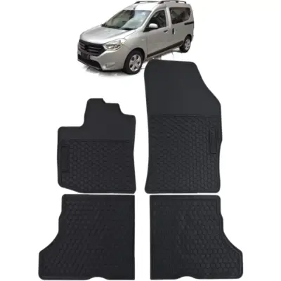 Tappetini Gomma Neri Set Completo per Dacia Dokker 2012-2021