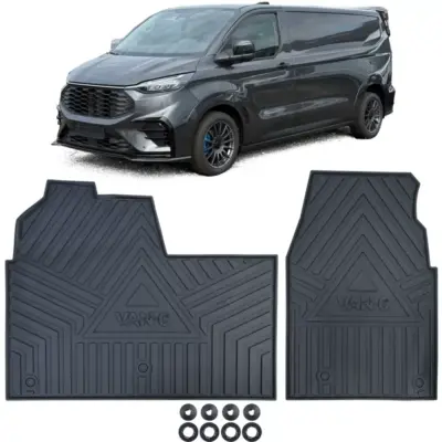 Tappetini Gomma Neri Set Completo per Ford Tourneo Transit Custom dal 2023