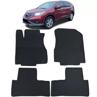 Tappetini Gomma Neri Set Completo per Honda Cr-v 4 2012-2018