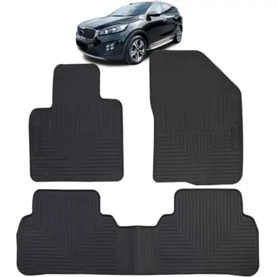 Tappetini Gomma Neri Set Completo per Kia Sorento 3 2015-2020