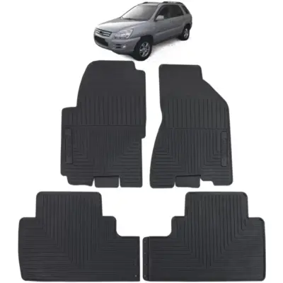 Tappetini Gomma Neri Set Completo per Kia Sportage Je Km 04-10
