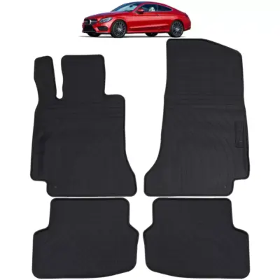 Tappetini Gomma Neri Set Completo per Mercedes C Coupe C205 2015-2018