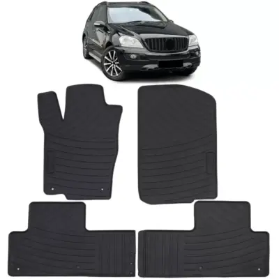 Tappetini Gomma Neri Set Completo per Mercedes Classe M ml W164 2005-2011