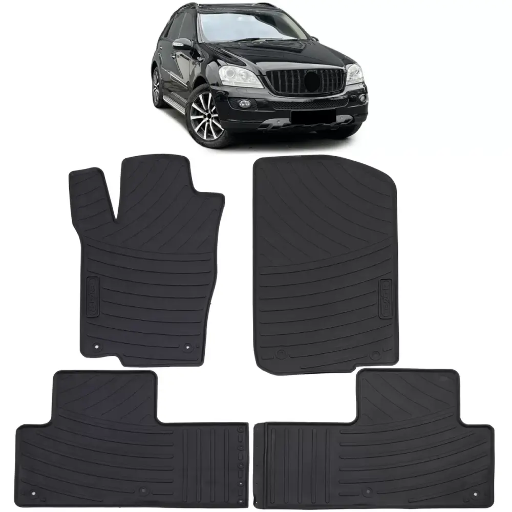 Tappetini Gomma Neri Set Completo per Mercedes Classe M ml W164 2005-2011