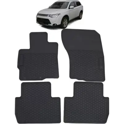 Tappetini Gomma Neri Set Completo per Mitsubishi Outlander 12-15