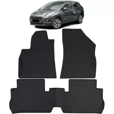 Tappetini Gomma Neri Set Completo per Peugeot 3008 09-16