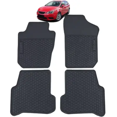Tappetini Gomma Neri Set Completo per Seat Ibiza 4 6J 6P dal 2008