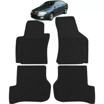 Tappetini Gomma Neri Set Completo per Skoda Octavia 1Z3 1Z5 04-13