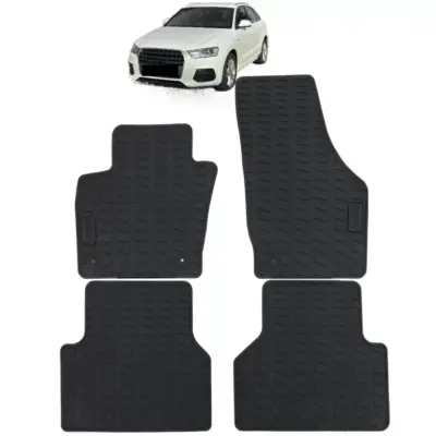Tappetini Gomma Neri Set Premium per Audi Q3 8U 2012-2018