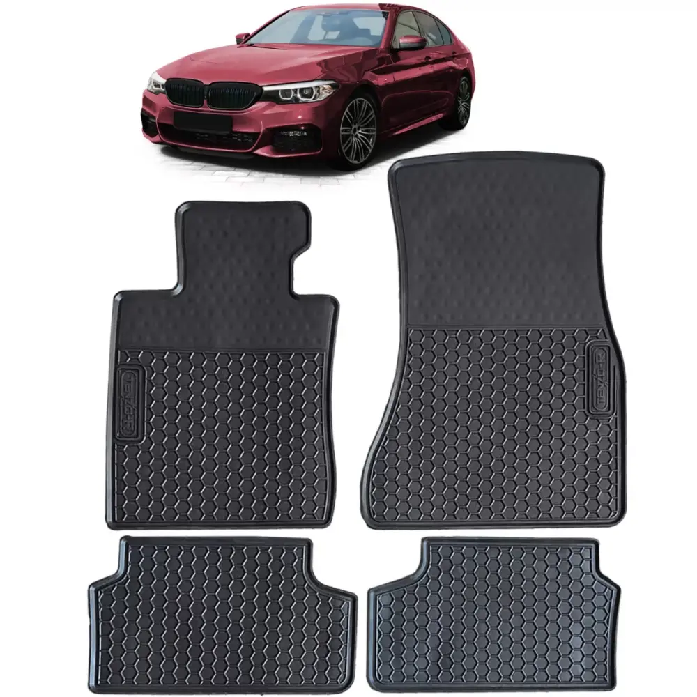 Tappetini Gomma Neri Set Premium per BMW Serie 5 G30 G31 dal 2017