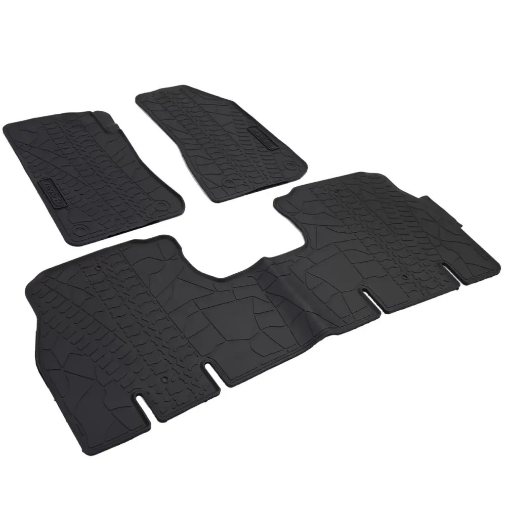 Tappetini Gomma Neri Set Premium per Jeep Wrangler Jl 4 Porte dal 2018