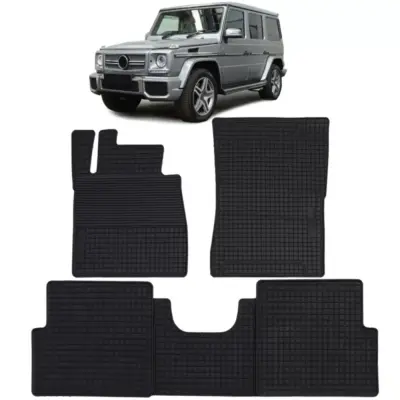 Tappetini Gomma Neri Set Premium per Mercedes Classe G W463 89-18