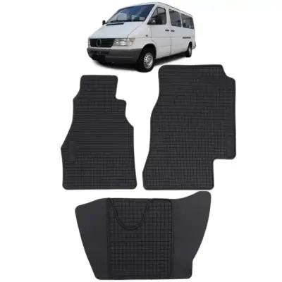 Tappetini Gomma Neri Set Premium per Mercedes Sprinter W901-905 95-06
