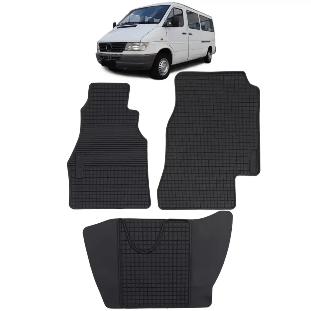 Tappetini Gomma Neri Set Premium per Mercedes Sprinter W901-905 95-06