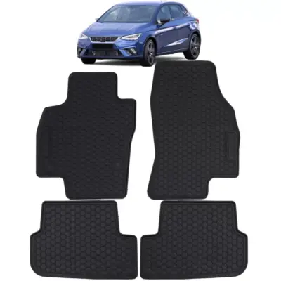 Tappetini Gomma Neri Set Premium per Seat Ibiza 6F dal 2017