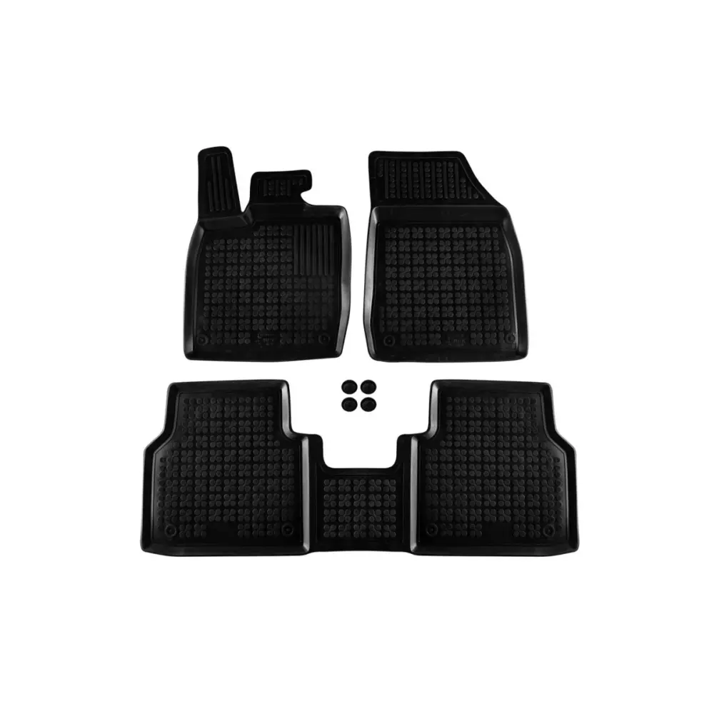 Tappetini Gomma Posteriori 3 Pezzi Neri per Skoda Enyaq Iv dal 2020 Ev