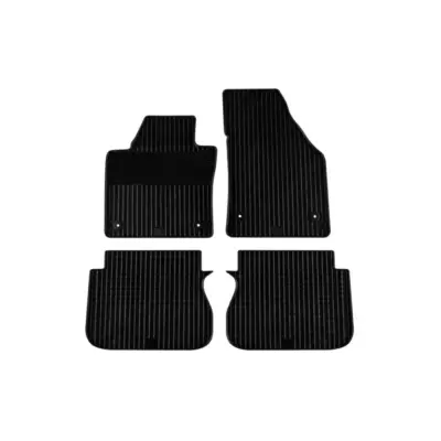 Tappetini Gomma Set 4 Pezzi con Clip Rotonde per Volkswagen Caddy 2003-2019