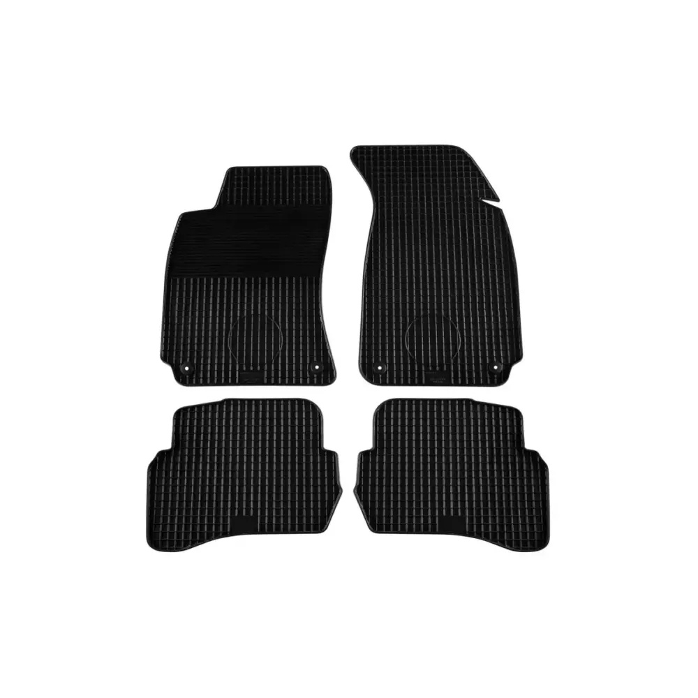 Tappetini Gomma Set 4 Pezzi Neri con Clip Tondi per Volkswagen Passat B5 B5.5