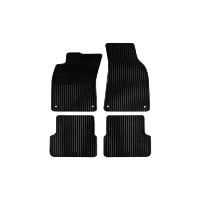 Tappetini Gomma Set 4 Pezzi Neri per Audi A6 Berlina e Station 2004-2011