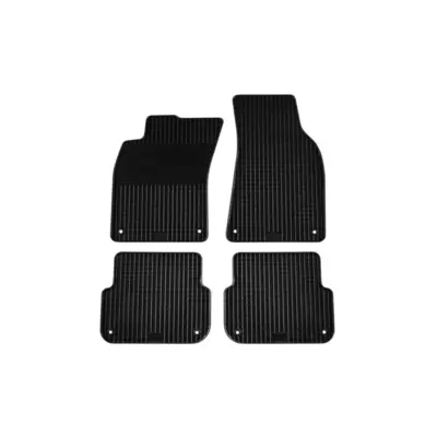 Tappetini Gomma Set 4 Pezzi Neri per Audi A6 Berlina e Station 2004-2006