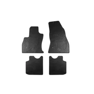 Tappetini Gomma Set 4 Pezzi Neri per Fiat 500l dal 2013