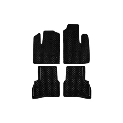 Tappetini Gomma Set 4 Pezzi Neri per Fiat Doblo 2000-2009