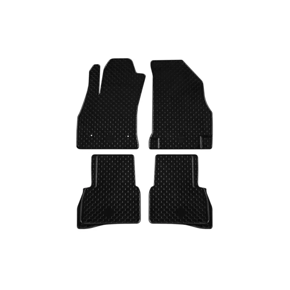 Tappetini Gomma Set 4 Pezzi Neri per Fiat Doblo Ii dal 2009