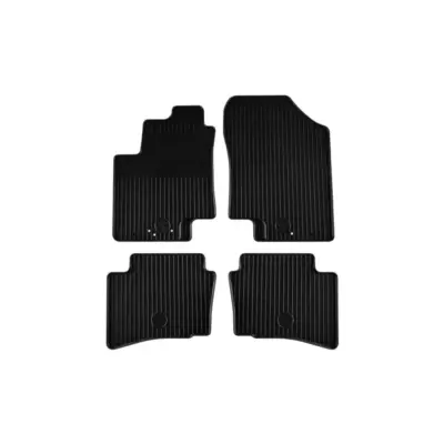 Tappetini Gomma Set 4 Pezzi Neri per Hyundai I20 2009-2014