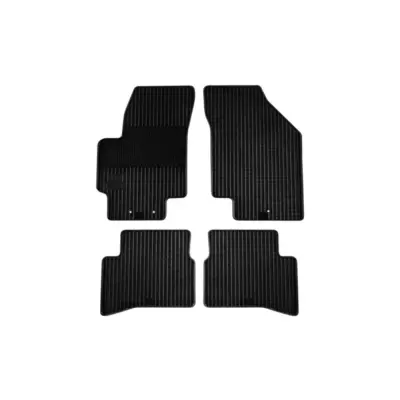 Tappetini Gomma Set 4 Pezzi Neri per Kia Rio 2005-2011