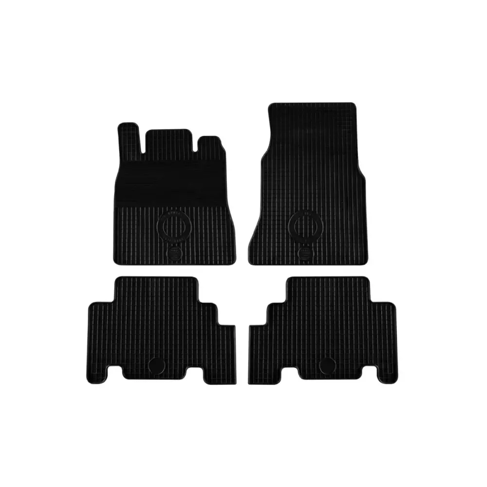 Tappetini Gomma Set 4 Pezzi Neri per Mercedes Classe A W168 2000-2005