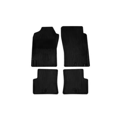 Tappetini Gomma Set 4 Pezzi Neri per Peugeot 206 1998-2007