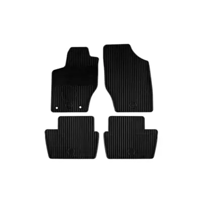 Tappetini Gomma Set 4 Pezzi Neri per Peugeot 307 2001-2007