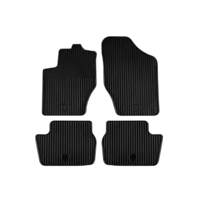 Tappetini Gomma Set 4 Pezzi Neri per Peugeot 308 2007-2013