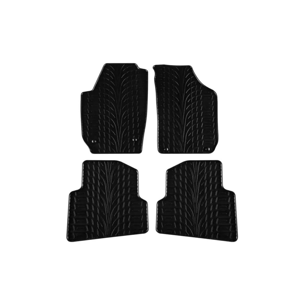 Tappetini Gomma Set 4 Pezzi Neri per Skoda Fabia 2007-2014