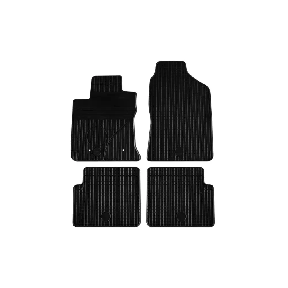 Tappetini Gomma Set 4 Pezzi Neri per Toyota Corolla Verso 2004-2009
