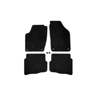 Tappetini Gomma Set 4 Pezzi Neri per Volkswagen Fox 2005-2009
